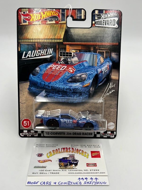 Hot Wheels Premium Boulevard #51 ‘12 Corvette Z06 Drag Racer 263A Online now