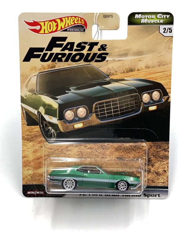 Hot Wheels premium fast and furious #2 Motor City Muscle 72 Ford Gran Torino Sport 246R Online Sale