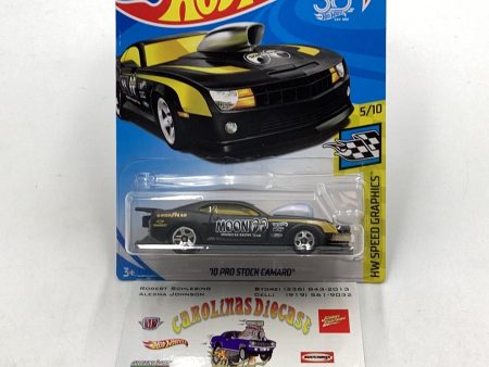 2018 Hot Wheels #202 10 Pro Stock Camaro Mooneyes Black 3E Fashion