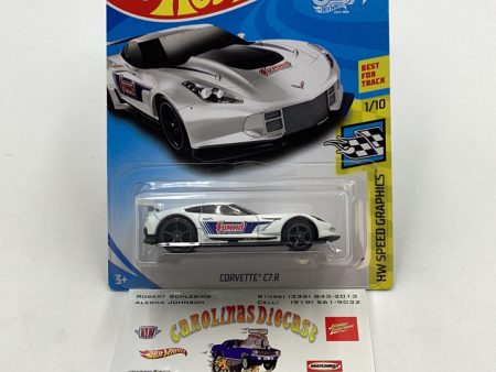 2018 Hot Wheels #27 Corvette C7.R White 2B Supply