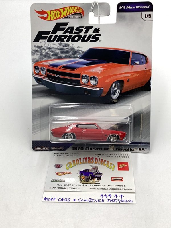 Hot wheels premium fast and furious #1 1 4 mile Muscle 1970 Chevrolet Chevelle SS 247A Discount