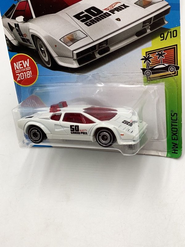 2018 Hot Wheels #316 Lamborghini Countach Pace Car White 102I Online