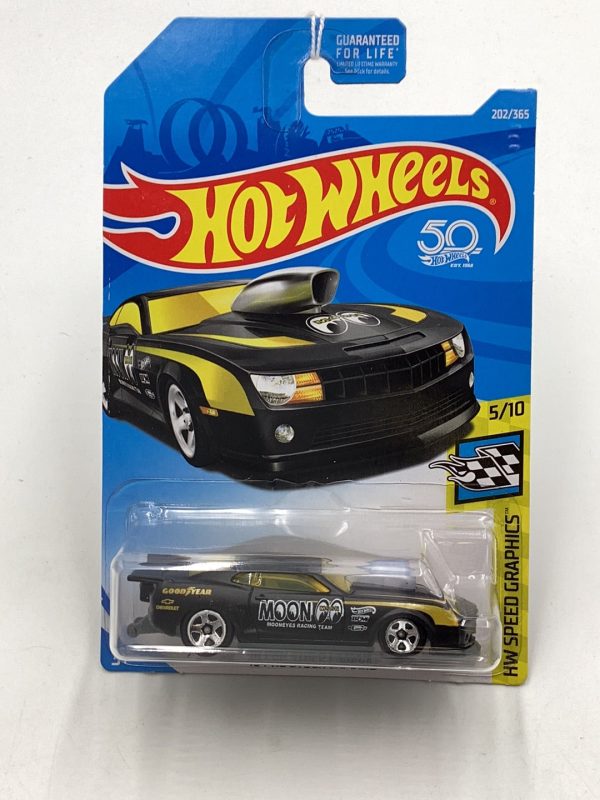 2018 Hot Wheels #202 10 Pro Stock Camaro Mooneyes Black 3E Fashion