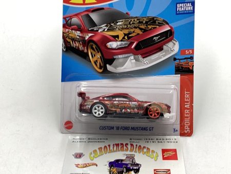 2022 hot wheels super treasure hunt #175 Custom 18 Ford Mustang GT W  Protector on Sale