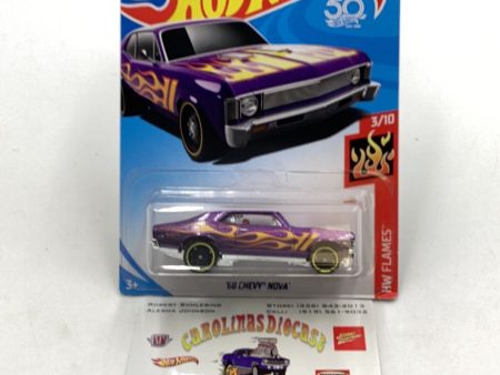 2018 Hot Wheels #32 68 Chevy Nova purple 4B Cheap