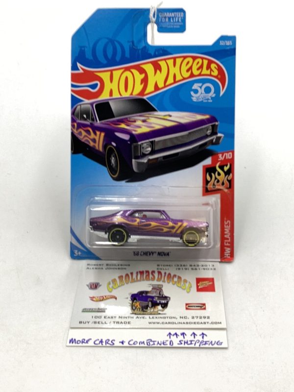 2018 Hot Wheels #32 68 Chevy Nova purple 4B Cheap