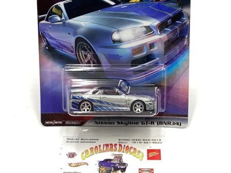 Hot Wheels fast and furious fast imports #1 nissan skyline gt-R bnr34 with protector Online Sale