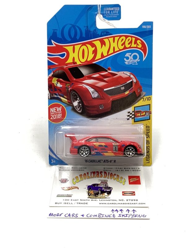 2018 Hot Wheels 2018 #198 16 Cadillac ATS-V R Red 46G Supply