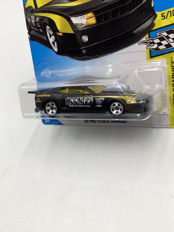 2018 Hot Wheels #202 10 Pro Stock Camaro Mooneyes Black 3E Fashion