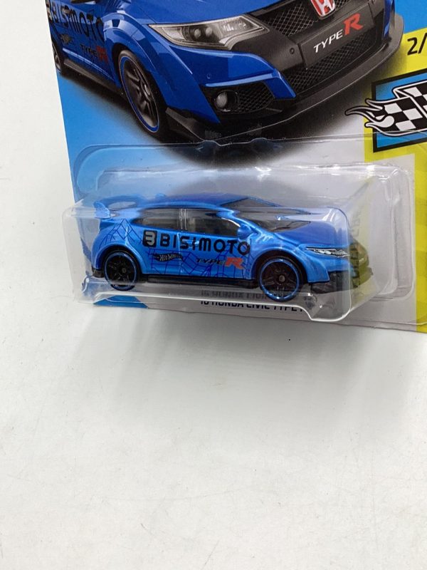 2018 Hot wheels #245 16 Honda Civic Type R Blue 75D For Cheap