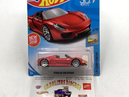 2018 Hot Wheels #292 Porsche 918 Spyder 101B For Cheap