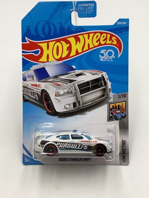 2018 Hot Wheels #208 Dodge Charger Drift White 58D For Cheap