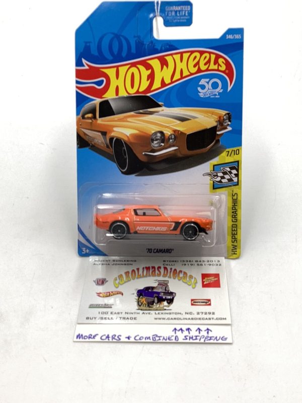 2018 Hot Wheels #346 70 Camaro Orange 17G Discount