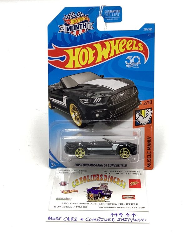 2018 Hot Wheels #291 2015 Ford Mustang GT Convertible 30D Online Hot Sale