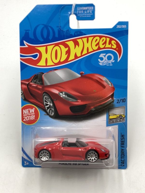 2018 Hot Wheels #292 Porsche 918 Spyder 101B For Cheap