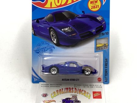 2021 Hot Wheels #138 Nissan R390 GTI Blue 80A Online Hot Sale