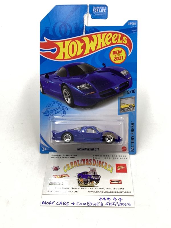 2021 Hot Wheels #138 Nissan R390 GTI Blue 80A Online Hot Sale