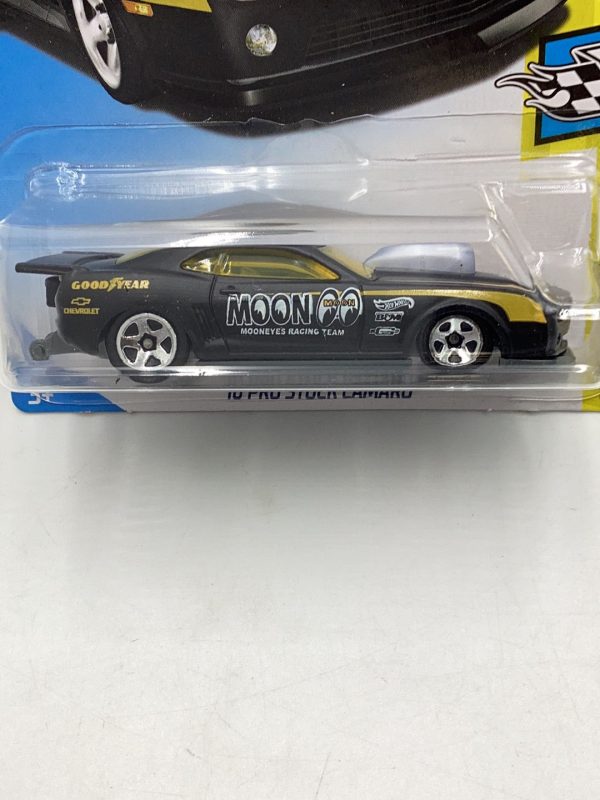 2018 Hot Wheels #202 10 Pro Stock Camaro Mooneyes Black 3E Fashion