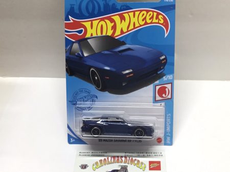 2021 hot wheels P case #176 89 Mazda Savanna RX-7 FC35 blue 85A For Sale