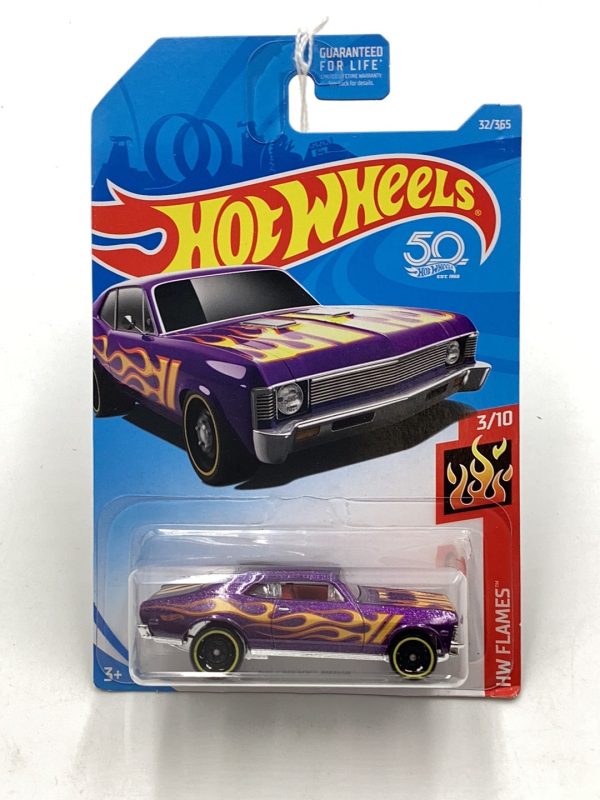 2018 Hot Wheels #32 68 Chevy Nova purple 4B Cheap