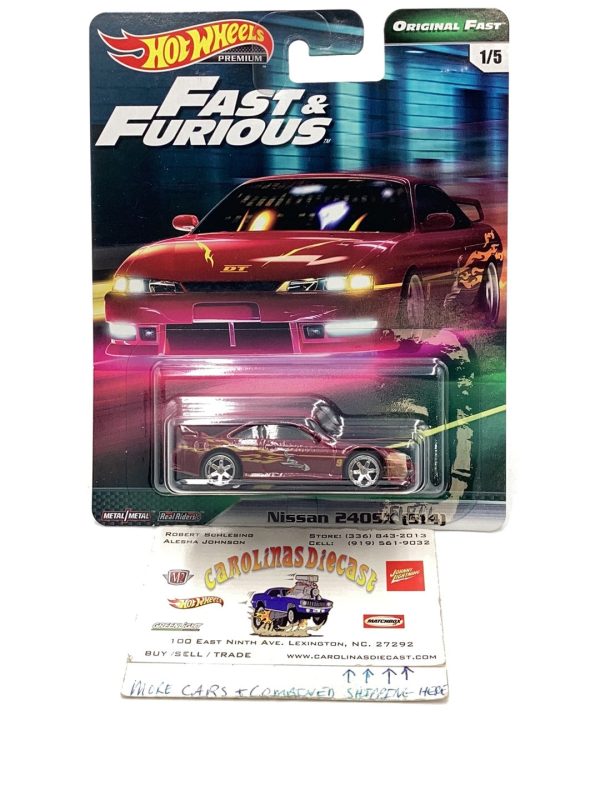 Hot wheels premium fast and furious Original Fast 1 5 Nissan 240SX (S14) with protector Sale