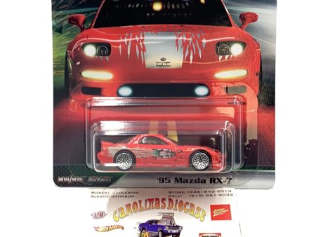 Hot wheels premium fast and furious Original Fast 3 5 95 Mazda RX-7 with protector Supply