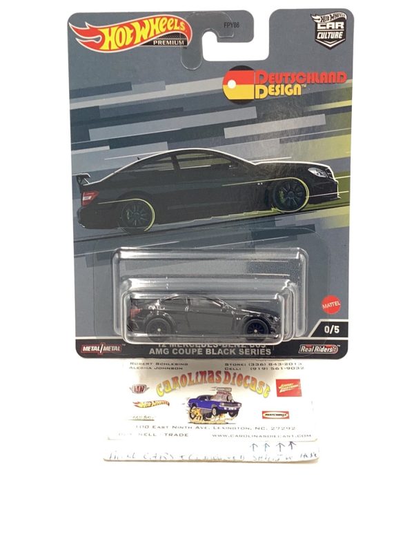 2022 Hot wheels car culture Deutschland Design 12 Mercedes Benz C63 AMG Coupe Black Series chase 0 5 with protector Hot on Sale