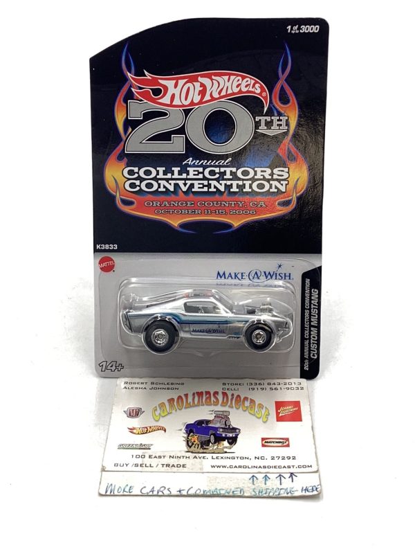 2006 Hot Wheels 20th Annual Convention Custom Mustang Make A Wish with protector on Sale