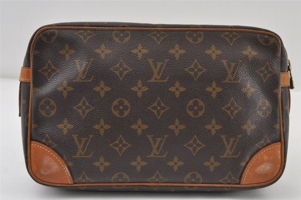 Authentic Louis Vuitton Monogram Compiegne 28 Clutch Hand Bag M51845 LV 0527J Fashion