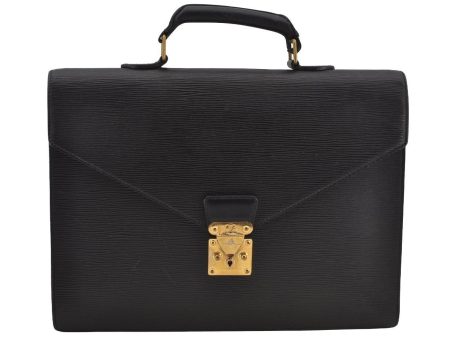 Auth Louis Vuitton Epi Serviette Conseiller Briefcase Black M54422 Junk 2361J For Sale