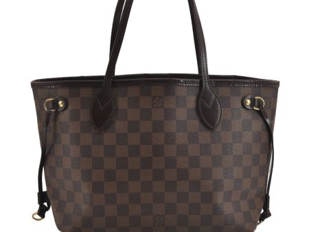 Authentic Louis Vuitton Damier Neverfull PM Shoulder Tote Bag N51109 LV 1626J Online now