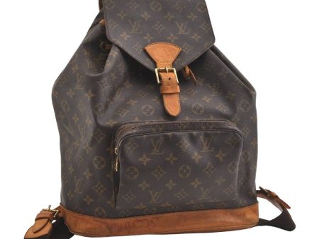 Authentic Louis Vuitton Monogram Montsouris GM Backpack M51135 LV 1707J For Cheap