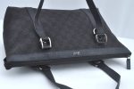 Authentic GUCCI Abbey Shoulder Tote Bag GG Canvas Leather 268640 Black 2476J Online