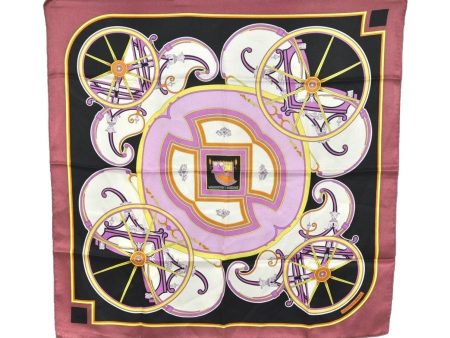 Authentic HERMES Carre 65 Scarf  WASHINGTON S CARRIAGE  Silk Purple 0864J Online