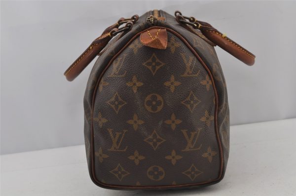 Authentic Louis Vuitton Monogram Speedy 25 Boston Hand Bag M41528 LV 2490J Sale