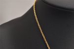 Authentic Christian Dior Imitation Pearl Gold Tone Chain Necklace Box 2314J Fashion