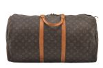 Authentic Louis Vuitton Monogram Keepall 55 Travel Boston Bag M41424 LV 2379J For Sale