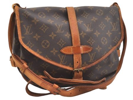 Authentic Louis Vuitton Monogram Saumur 30 Shoulder Cross Bag M42256 LV 2397J For Cheap