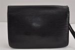 Auth Louis Vuitton Epi Pochette Sellier Dragonne Clutch Bag M52612 Black 2368J Cheap