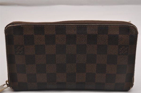 Authentic Louis Vuitton Damier Zippy Organizer Long Wallet Purse N60003 LV 2173J For Discount