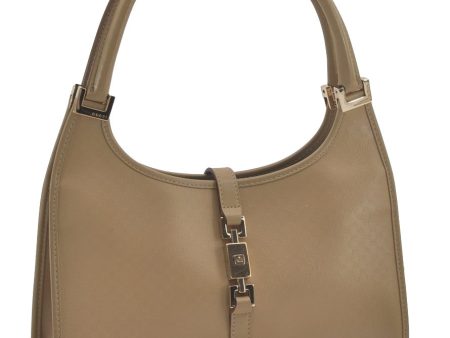 Auth GUCCI Micro Guccissima Jackie GG Leather Shoulder Bag 0021068 Beige 8003I Fashion