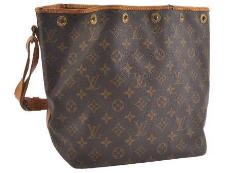 Auth Louis Vuitton Monogram Petit Noe M42226 Shoulder Drawstring Bag Junk 1714J For Sale