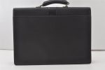 Authentic BURBERRY Vintage Leather Briefcase Business Bag Black 9555I Online now