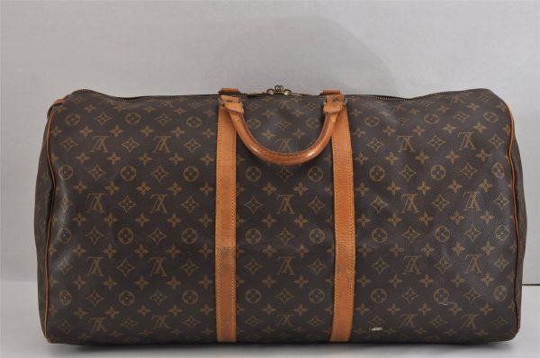 Authentic Louis Vuitton Monogram Keepall 60 Travel Boston Bag M41422 LV 0929J Fashion