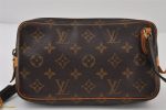 Auth Louis Vuitton Monogram Marly Bandouliere Shoulder Cross Bag M51828 LV 1051J For Cheap