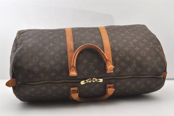 Authentic Louis Vuitton Monogram Keepall 55 Travel Boston Bag M41424 LV 2379J For Sale