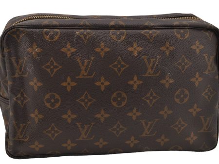 Auth Louis Vuitton Monogram Trousse Toilette 28 Clutch Bag M47522 Junk 9773I For Discount