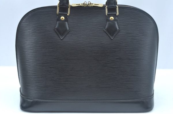 Authentic Louis Vuitton Epi Alma PM Hand Bag Black M40302 LV 9540I Discount