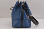 Authentic Louis Vuitton Epi Petit Noe Bi-color Blue x Black Drawstring Bag 2360J For Discount