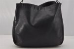 Authentic GUCCI Bamboo 2Way Shoulder Hand Bag Leather 0011577 Black 9834I Hot on Sale